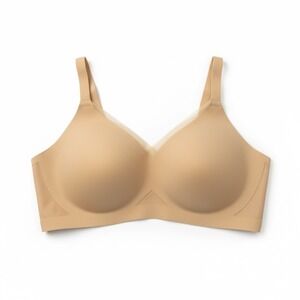 Honeylove Comfort Bra Smooth Seamless T-Shirt Nude Beige Adjustable Straps Sz 1X